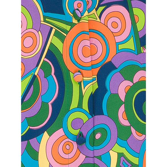 NWT Dolce & Gabbana Silk abstract Print Blouse Shirt Multicolor IT 42 US M - Picture 9 of 11